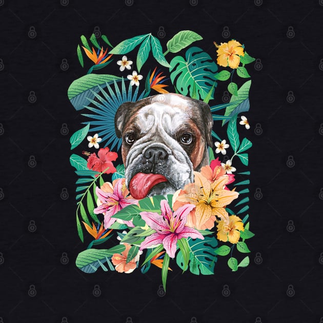 Tropical Brindle English Bulldog 5 by LulululuPainting